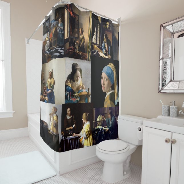 Cortina Para Box Johannes Vermeer - Patchwork de obras-primas (In Situ)