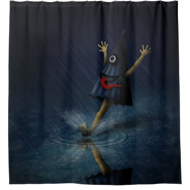 Cortina Para Box Kasa Obake Japonês Umbrella Ghost Day Rainy (Frente)