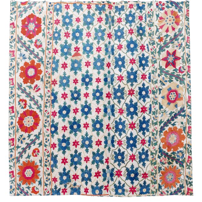 Cortina Para Box Kermina Suzani Usbequistão Embroiderme Impressão (Frente)