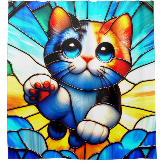 Cortina Para Box Kitten Trabalho de arte (Frente)