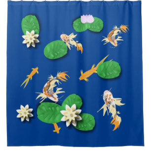 Cortina Para Box Koi Carp e Water Lily