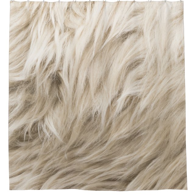 Cortina Para Box Lã Branca Textura Fluffy Fundo (Frente)
