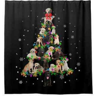Cortina Para Box Labrador Retriever Christmas Tree X mas
