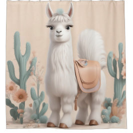 Cortina Para Box Lama com sela no deserto