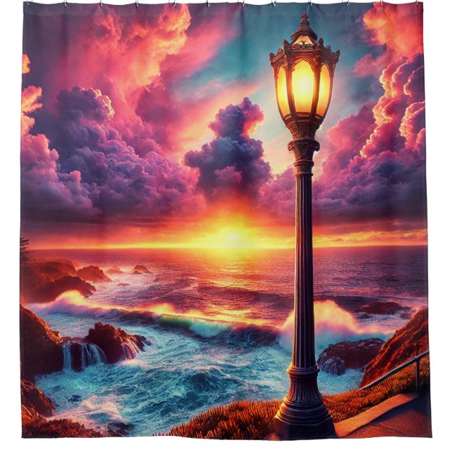 Cortina Para Box Lamppost Art (Frente)