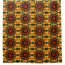 Cortina Para Box Laranja Floral