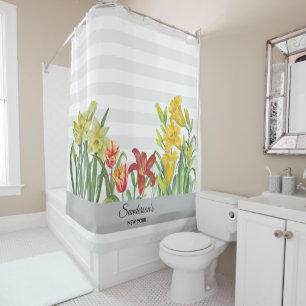 Cortina Para Box Laranja Laranja Amarelo Flor Chá Corante