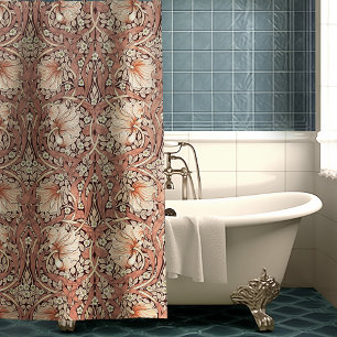 Cortina Para Box Laranja Queimado Pimpernel William Morris Fall Flo