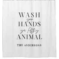 Lave suas mãos, sua tipografia engraçada de animal