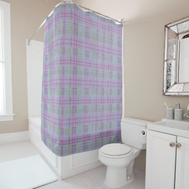 Cortina Para Box Lavender Plaid Harmony  (In Situ)