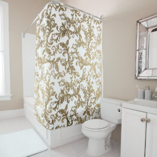Cortina Para Box Legant vintage faux gold flordamasco