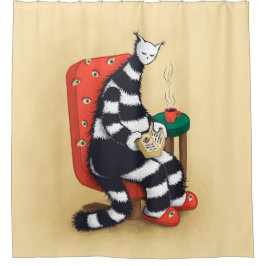 Cortina Para Box Leitura do Livro de Gatos