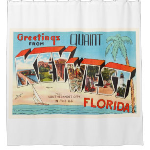 Cortina Para Box Lembrança velha das viagens vintage de Key West