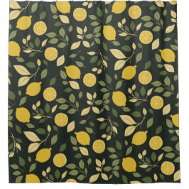 Cortina Para Box Lemons and Leaves