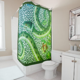 CORTINA PARA BOX LEOPARD COBRA EM VERDE