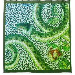 CORTINA PARA BOX LEOPARD COBRA EM VERDE