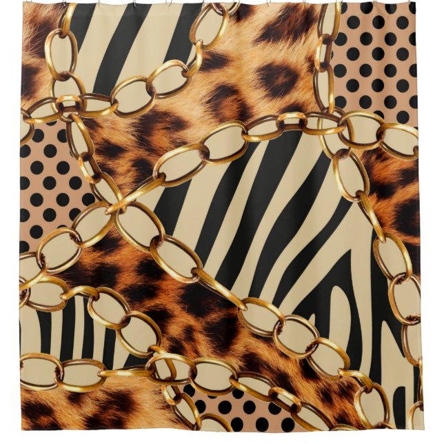 Cortina Para Box Leopard Pattern, Leopard Print, Animal print,  (Frente)