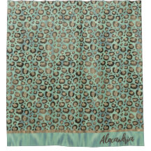 Leopardo brilhante impresso em verde brilhante