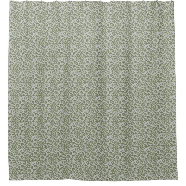 Cortina Para Box Leopardo manchado cinza-oliva (Frente)