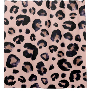 Cortina Para Box Leopardo Neve, Textura Desenhada À Mão.