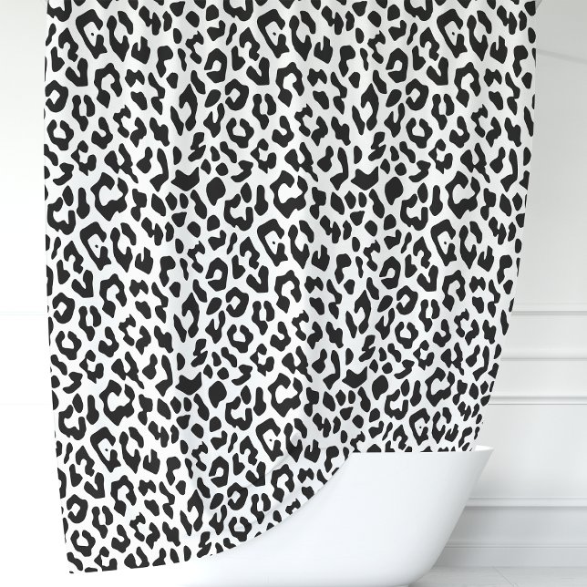 Cortina Para Box Leopardo Preto e Branco (Criador carregado)