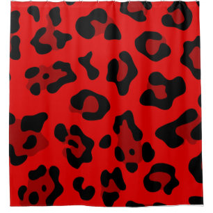 Cortina Para Box leopardo vermelho