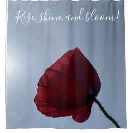 Cortina Para Box Levanta-te, brilha, floresce, papoila vermelha