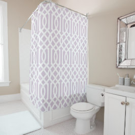 Cortina Para Box Lilac Purple e White Trellis | Cores editáveis
