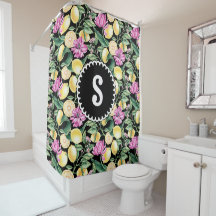 Limões e Tulipas Padrão Floral | Citrus Monograma