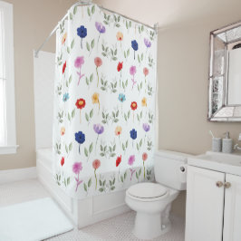 Cortina Para Box Linda Aquarela Floral