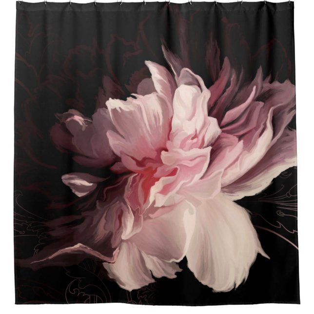 Cortina Para Box Linda flor de pedônia (Frente)