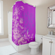 Linda Floral e Borboletas Selvagens Roxas