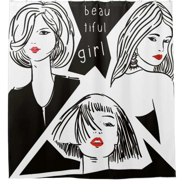 Cortina Para Box linda menina (Frente)