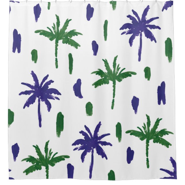 Cortina Para Box Linda palmeira tropical (Frente)