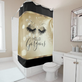 Cortina Para Box Lindos Eyelashes - Dourado - Olá, Linda