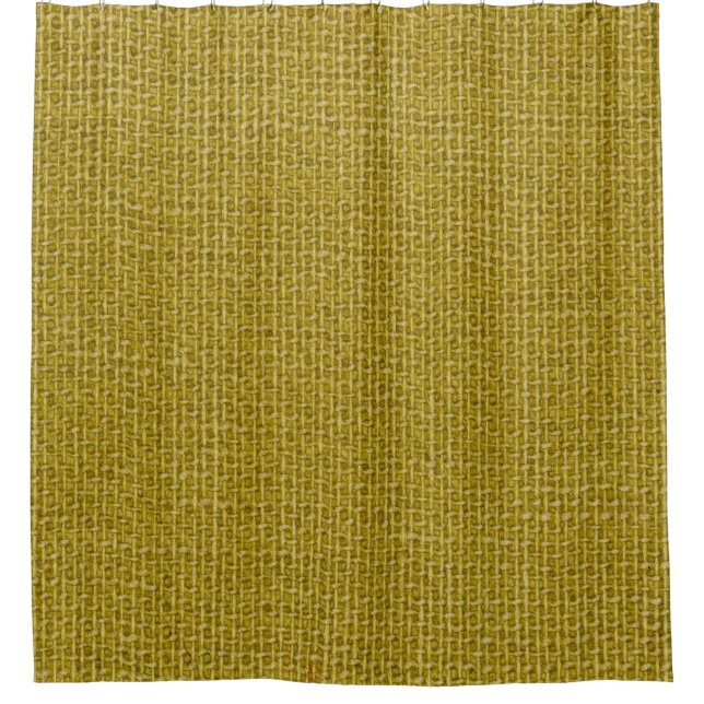 Cortina Para Box Linen Amarelo: Beleza Texturizada Fechada (Frente)
