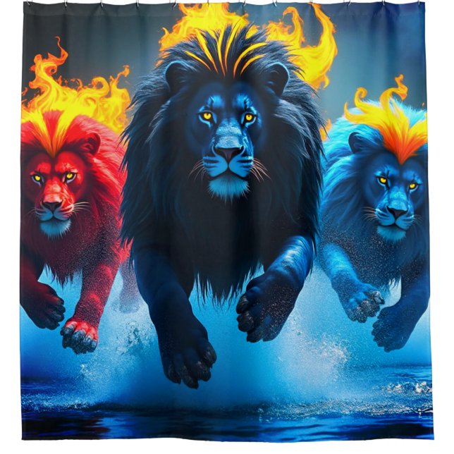 Cortina Para Box Lion Art (Frente)