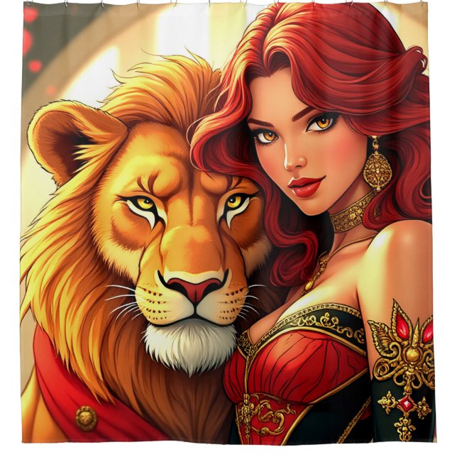 Cortina Para Box Lion e Lady Art (Frente)