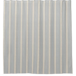 Cortina Para Box Listra de Ticking Azul Desgastado Silenciado