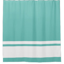Listras Brancas Esportivas Modernas no Aqua Teal