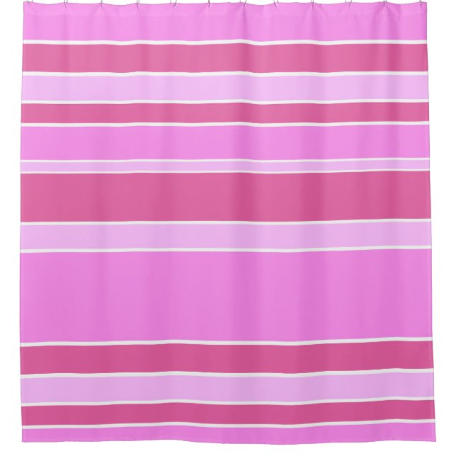 Cortina Para Box Listras cor-de-rosa (Frente)