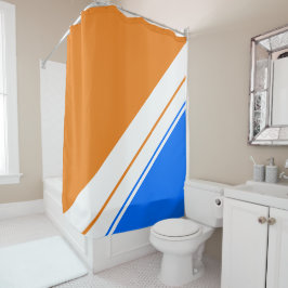 Cortina Para Box Listras de Corrida Azul Náutico Laranja Branco Bri