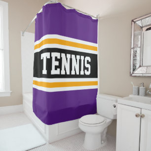 Cortina Para Box Listras de TÊNIS Roxo Laranja Branco Atléticas