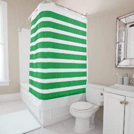 Cortina Para Box Listras verdes e brancas