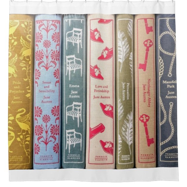 Cortina Para Box livros de Jane Austen (Frente)