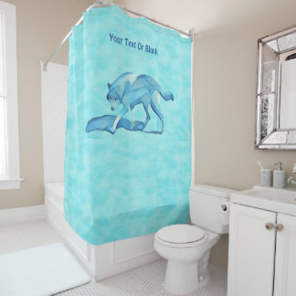 Cortina Para Box Lobo Azul Na Neve