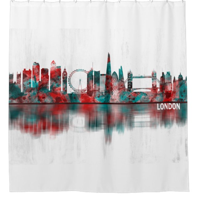Cortina Para Box London England Skyline (Frente)