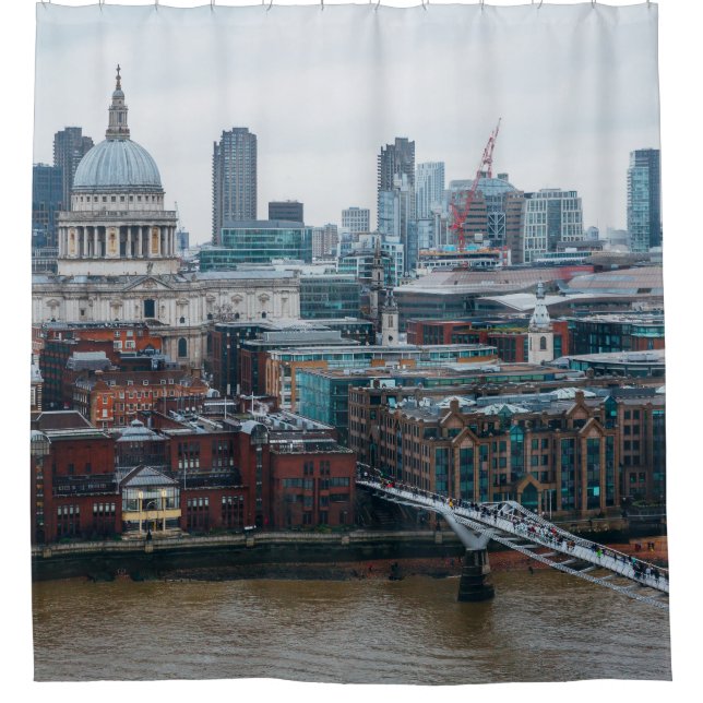 Cortina Para Box London Skyline: Ruas. Vista aérea de Paul (Frente)