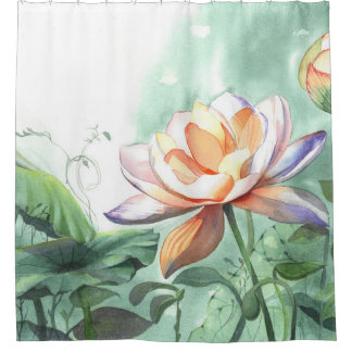 Cortina Para Box Lótus Aquarela
