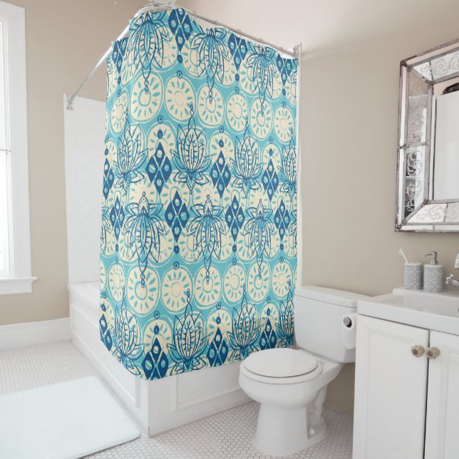 Cortina Para Box lotus diamond blue (In Situ)